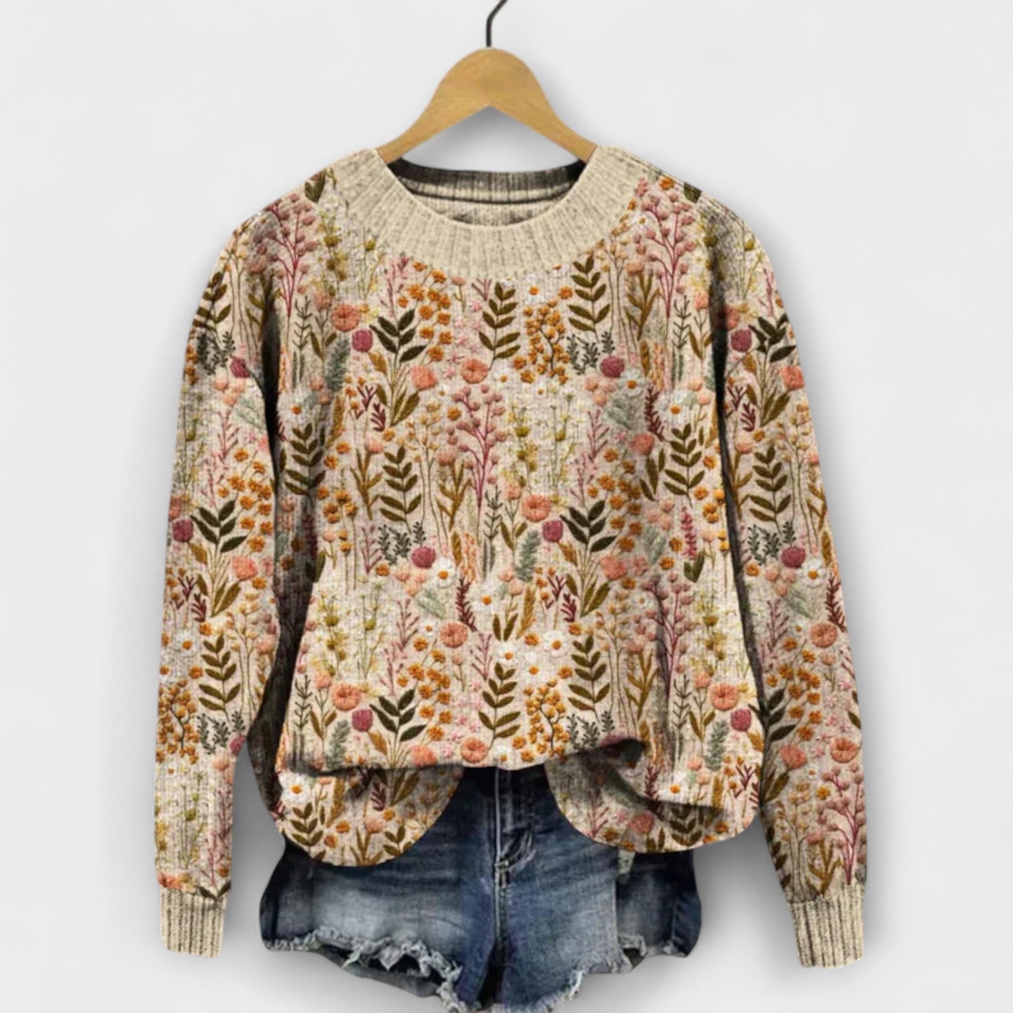 Tina - Pullover mit Blumenmuster