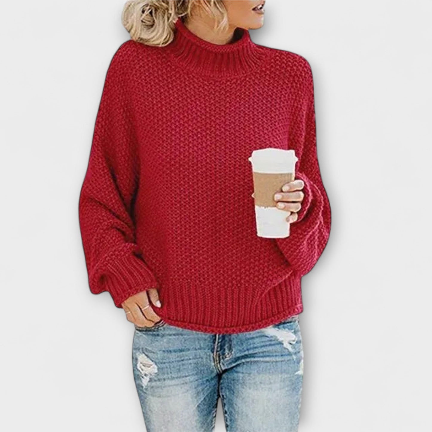 Fleur Rousse - Dicke Pullover mit hohem Kragen