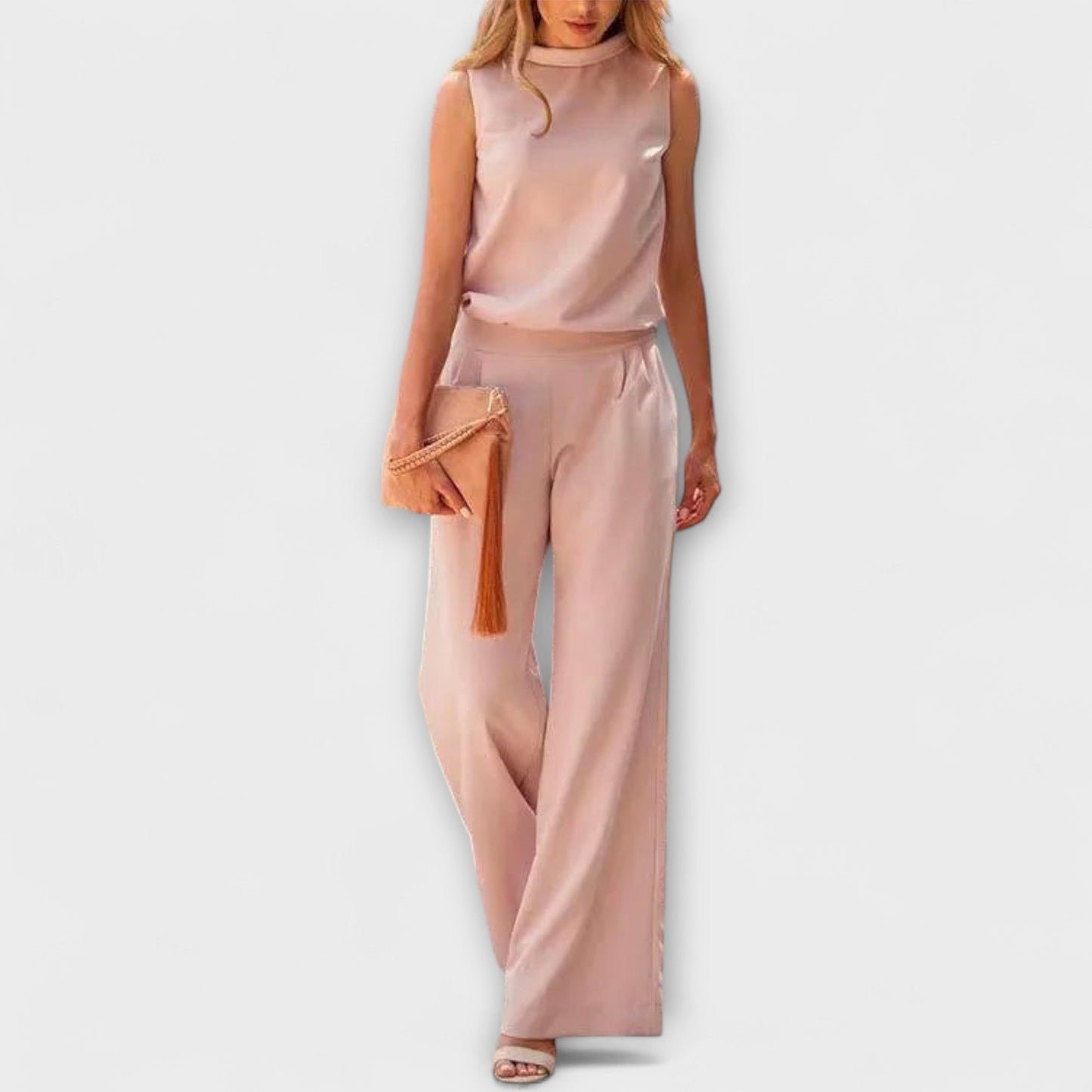 Ariana - Damen Fliessende Hosen und Minimalistisches Top