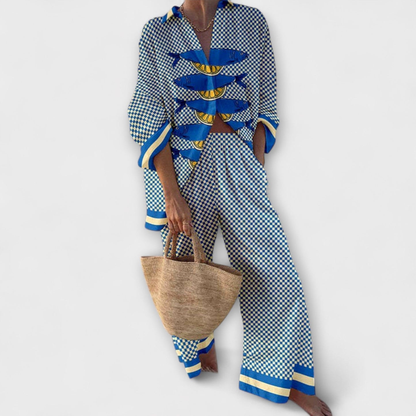 Sofia - Jacke mit mediterranem Zitronen-Muster