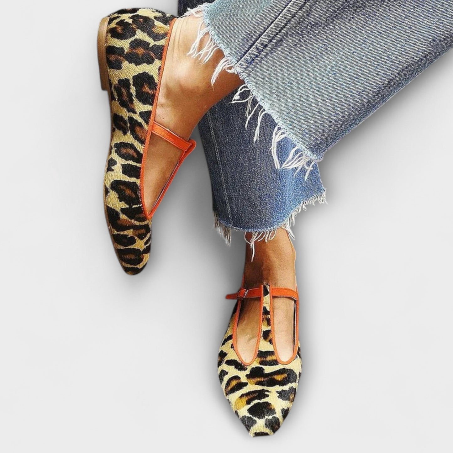 Gaia – Ballerinas mit spitzer Nase und Leopardenmuster