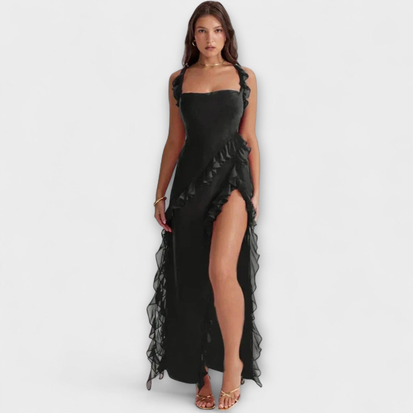 Lara - Stilvolles Maxikleid mit Schlitz