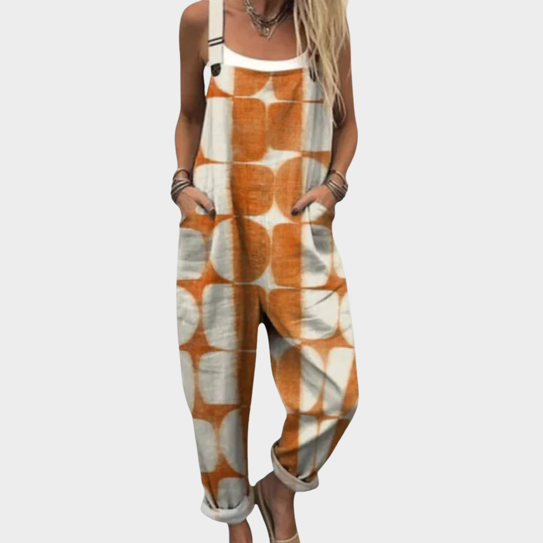 Bequemer Bedruckter Jumpsuit