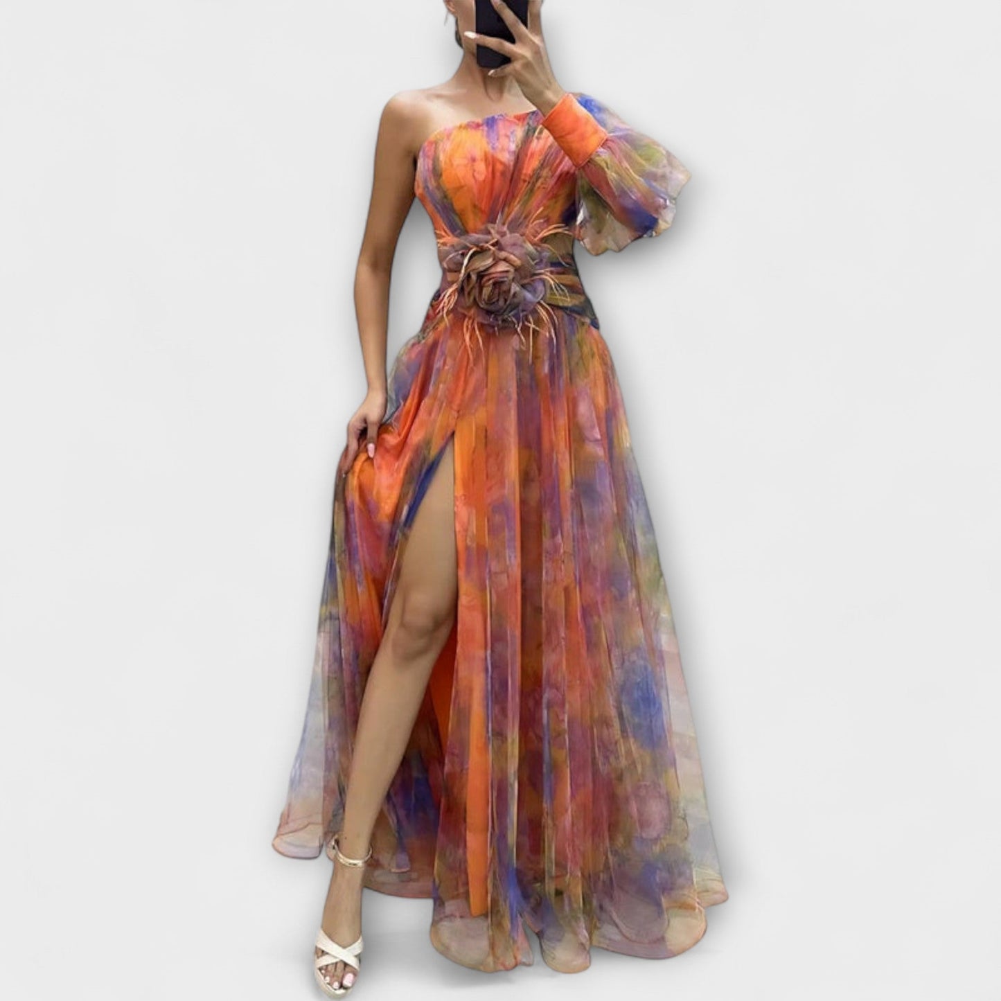 Minna – Asymmetrisches Amelie-Maxikleid