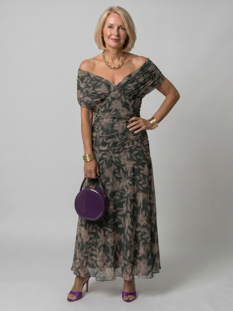Calen | Off-Shoulder Midi-Kleid