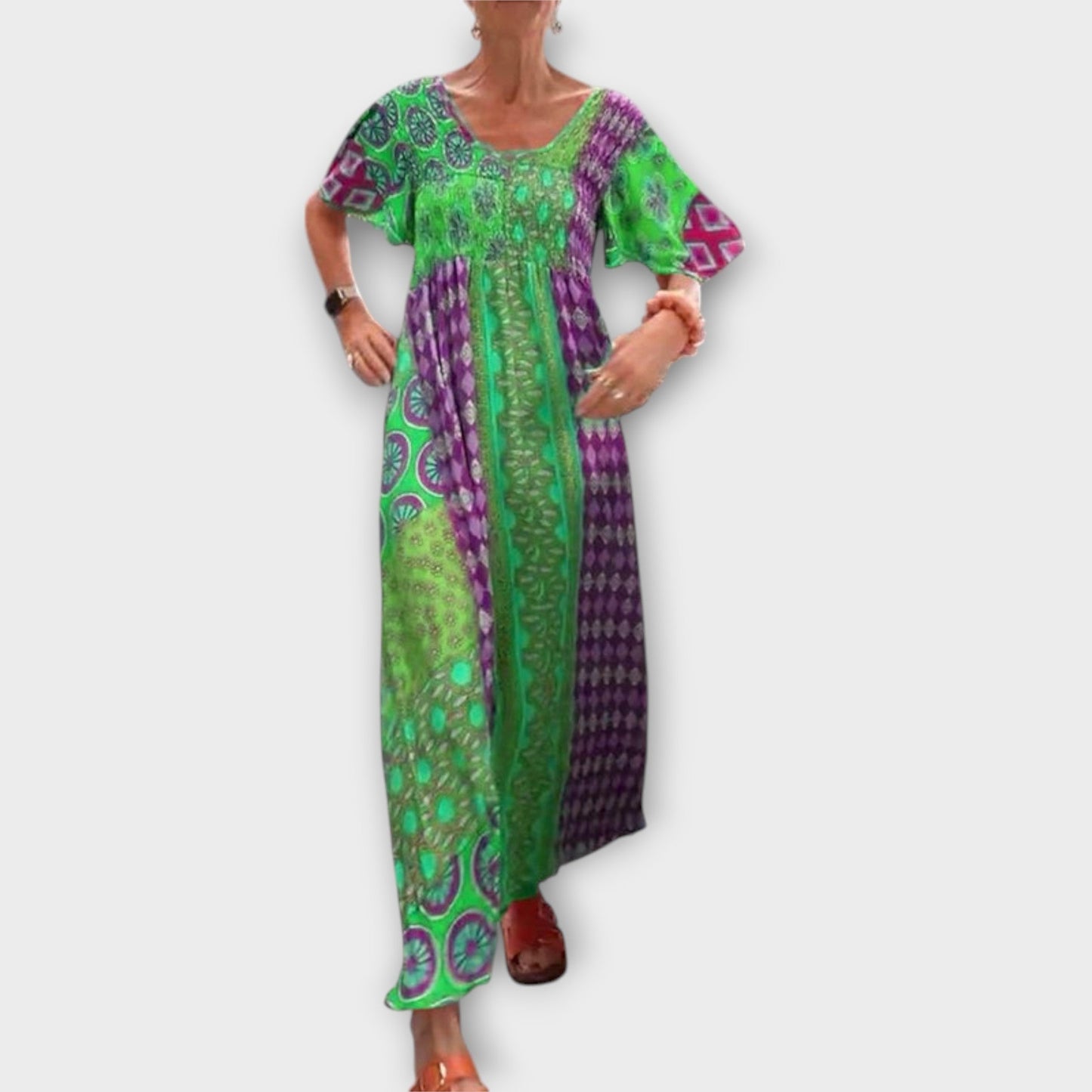 Melania - Lebhaftes Boho-Kleid