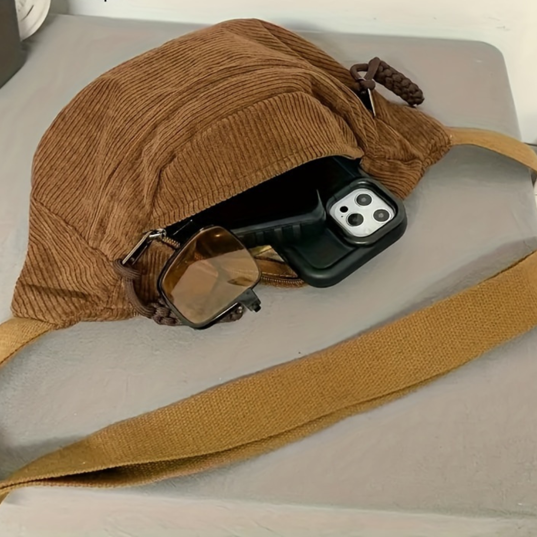 Petra | Schultertasche aus Cord