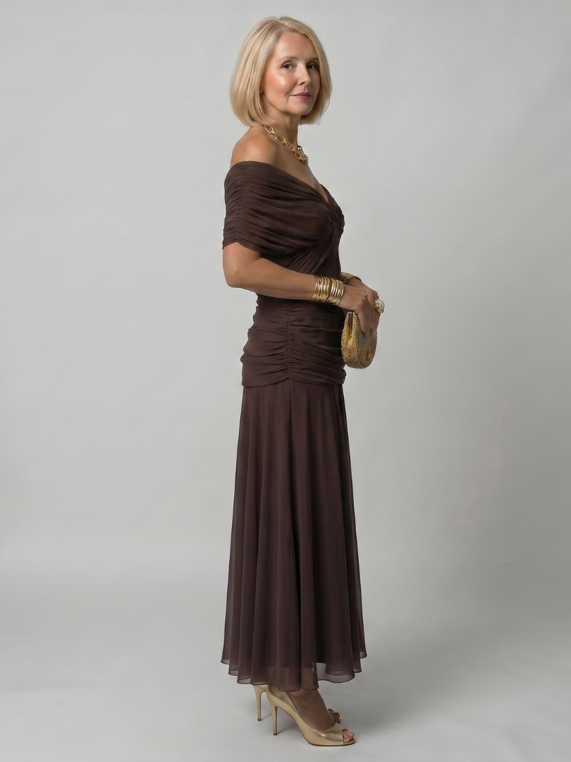 Calen | Off-Shoulder Midi-Kleid