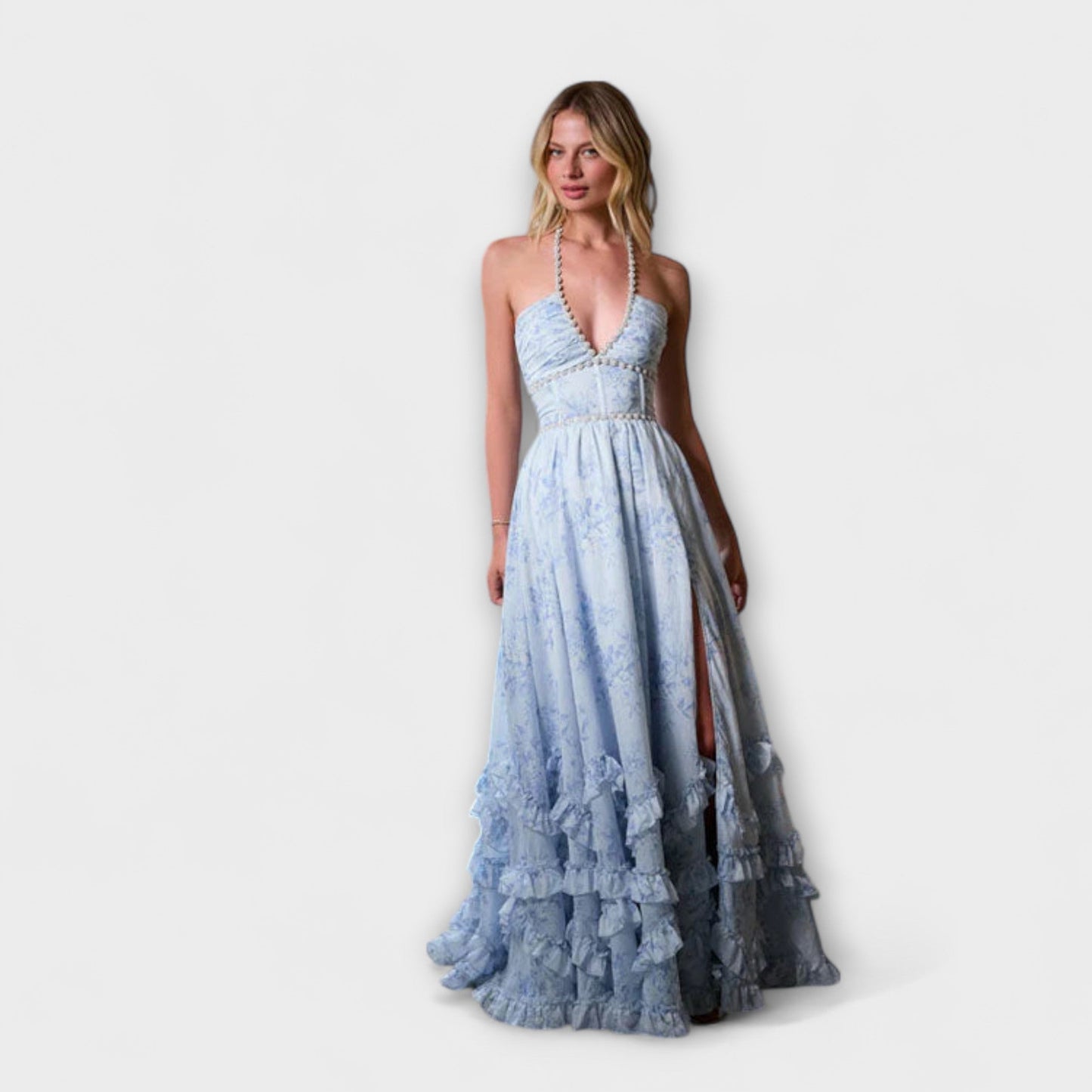Luzie - Chic Langes Fliessendes Kleid