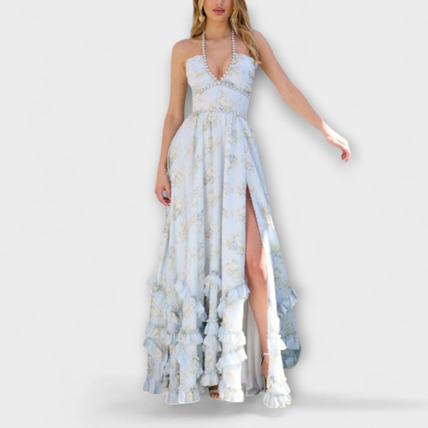 Luzie - Chic Langes Fliessendes Kleid
