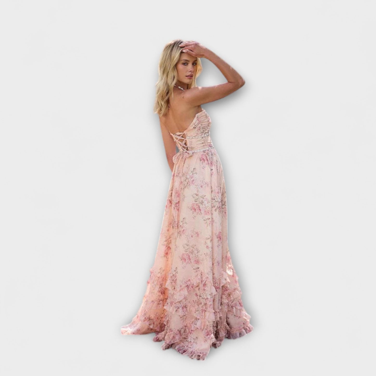 Luzie - Chic Langes Fliessendes Kleid