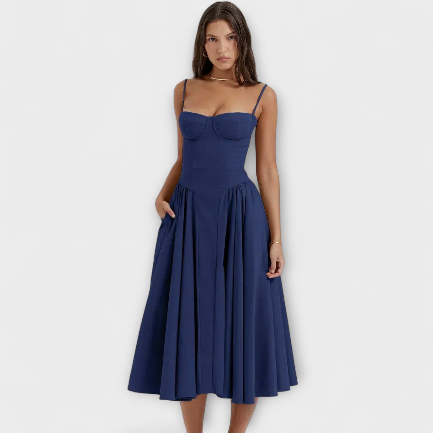 Rosalie - Verfeinertes ärmelloses Korsettkleid