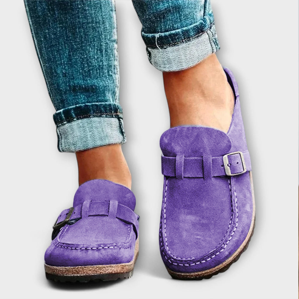 Orthopädische Damenschuhe mit dekorativer Schnalle