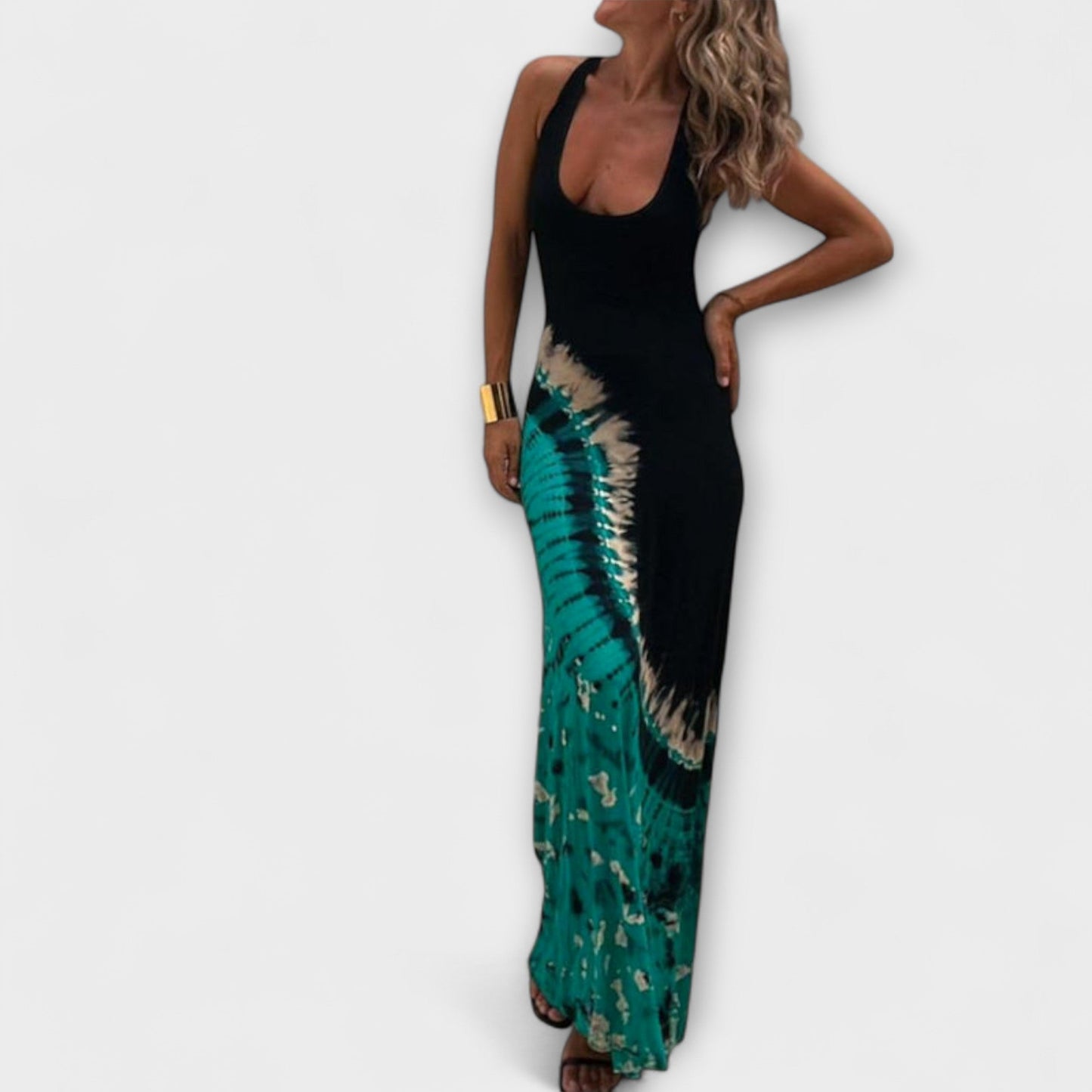 Livia - Maxikleid mit Sternenhimmel-Tie-Dye