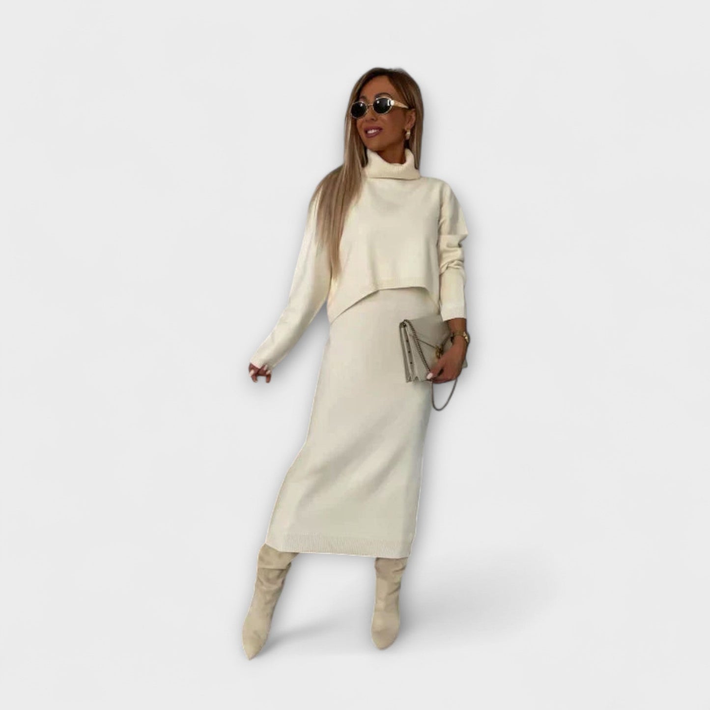 Solange - Kleid mit passendem Rollkragen-Set
