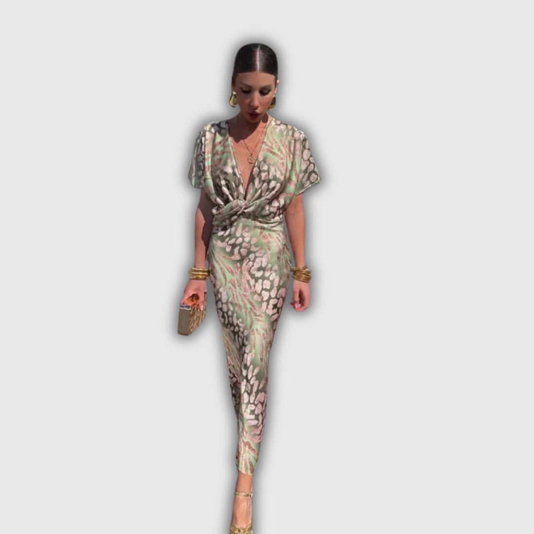 Clarandra | Kupfer Midi Kleid