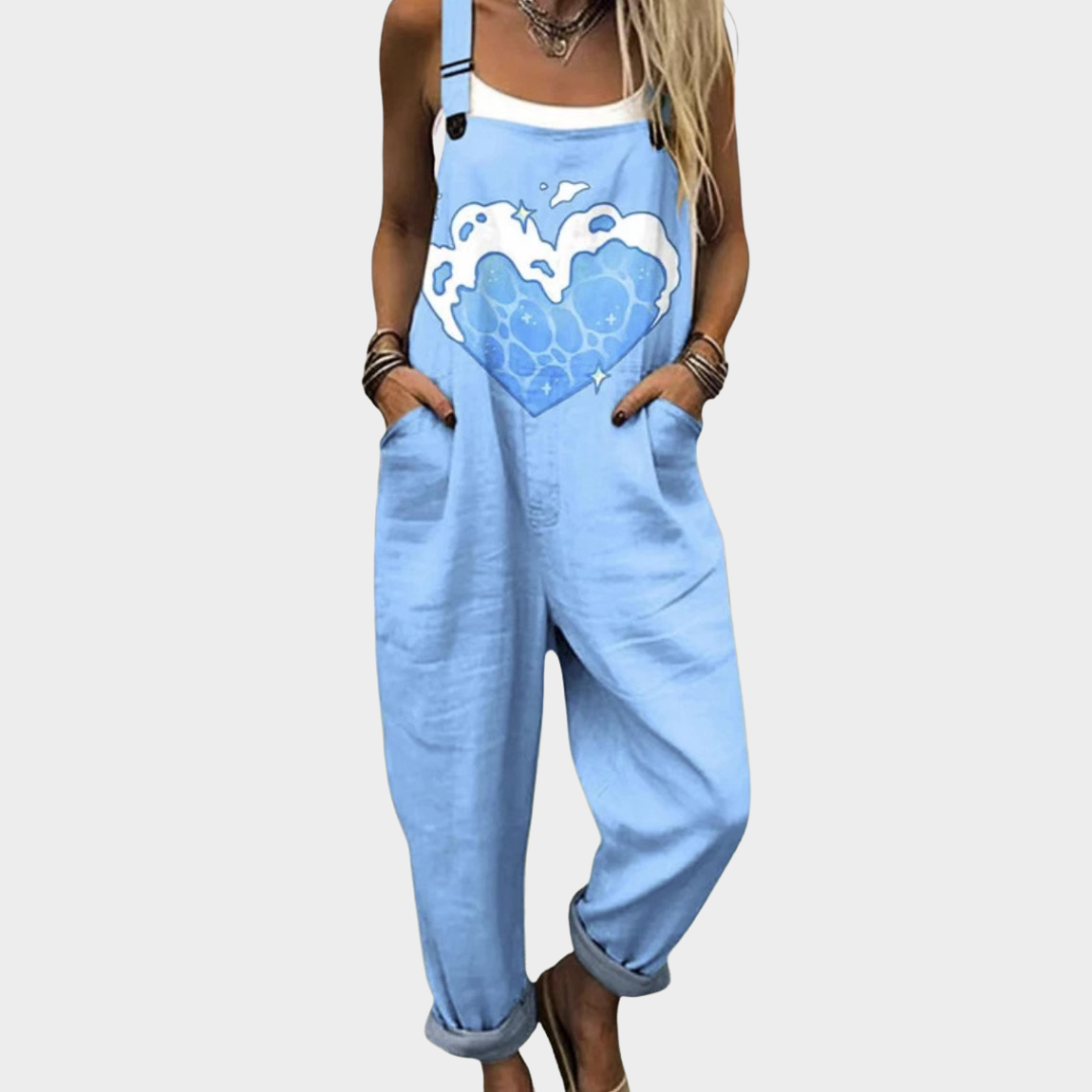 Bequemer Print-Overall