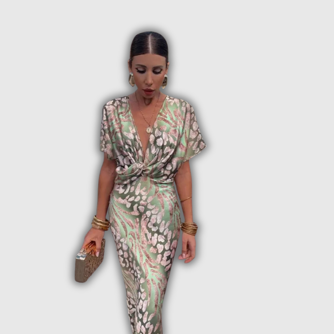 Clarandra | Kupfer Midi Kleid