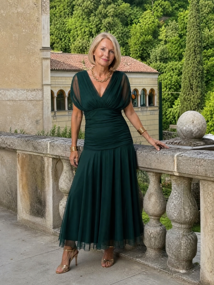 Calen | Off-Shoulder Midi-Kleid