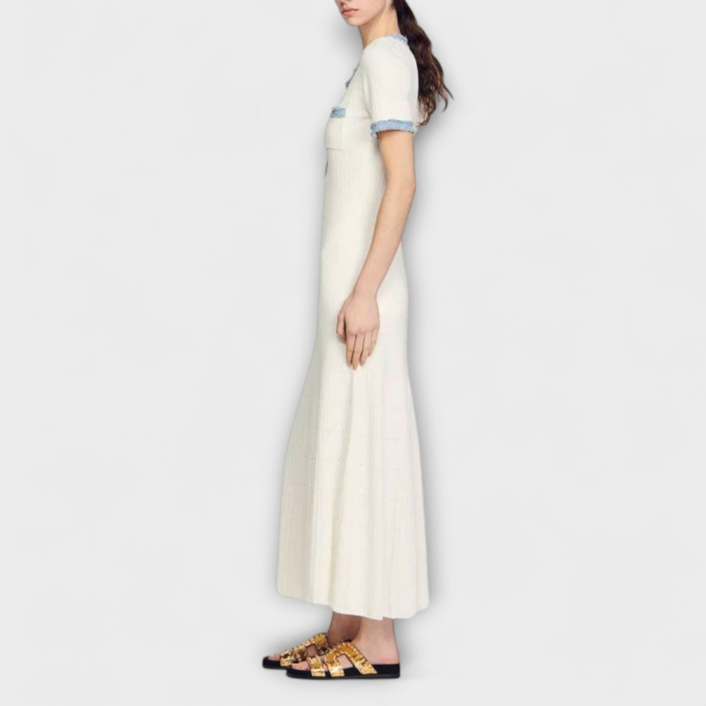 Alecia - Strukturierte Maxi-Kleid