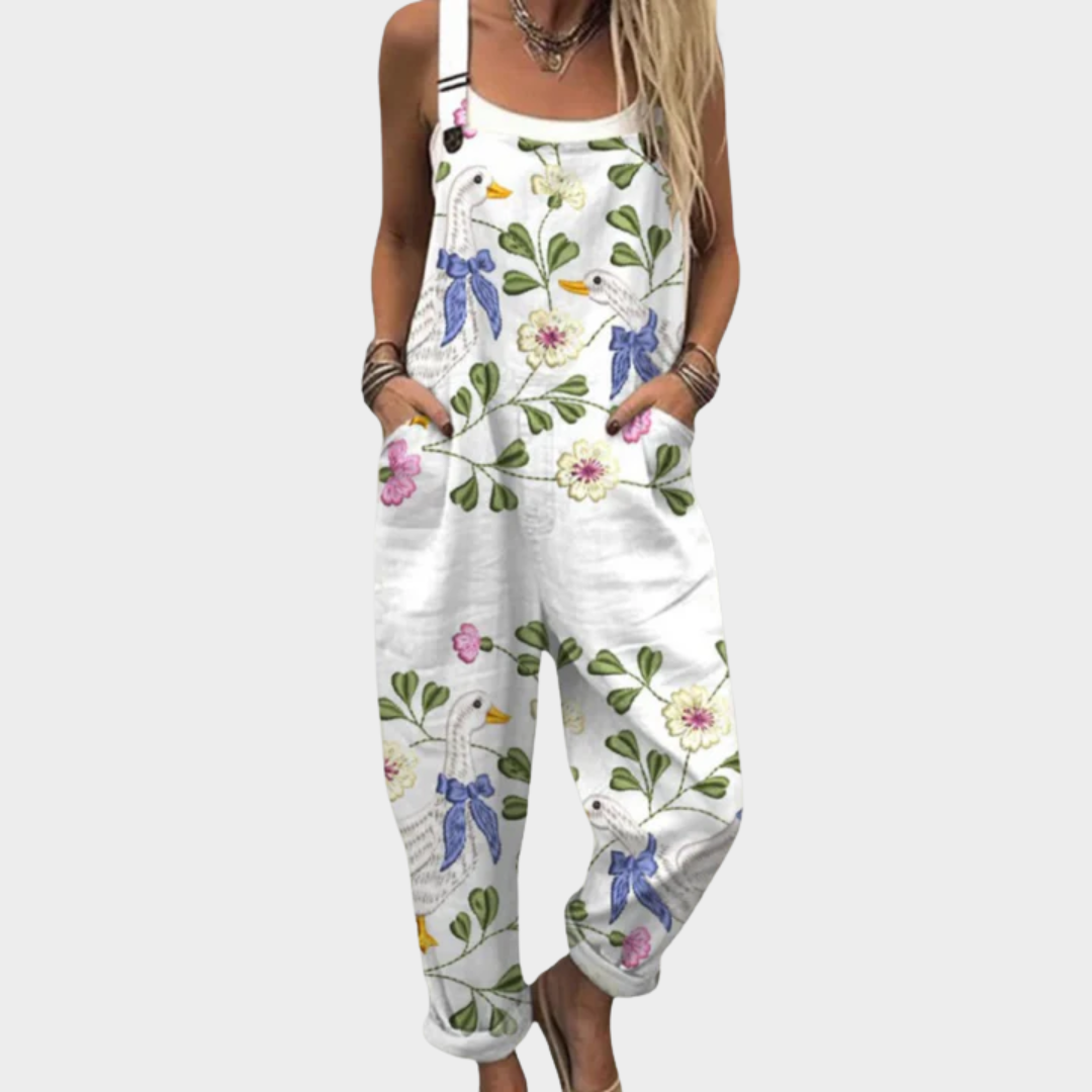 Lotti™ | Latzhose mit Blütenranken-Muster