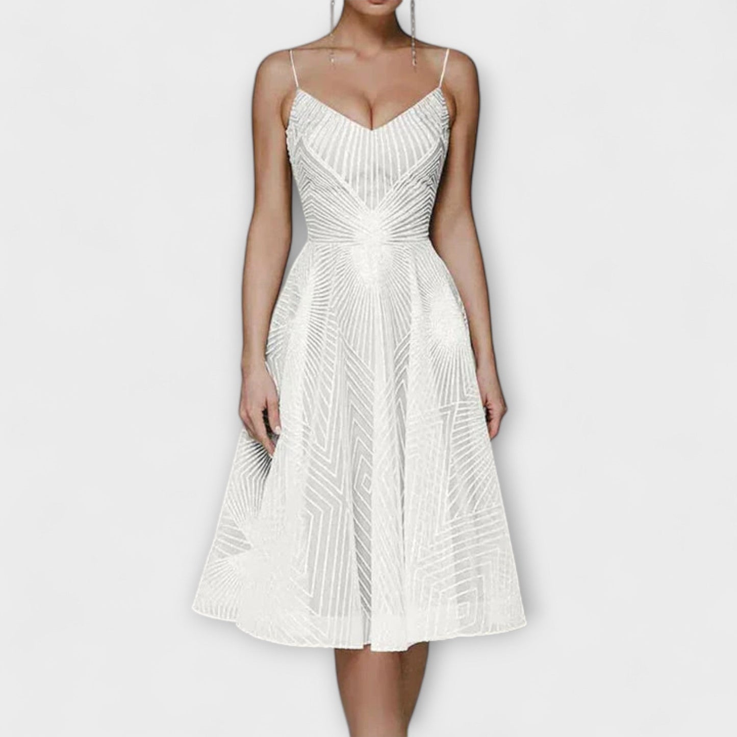 Elli - Damen Luxuskleid mit Stickereien