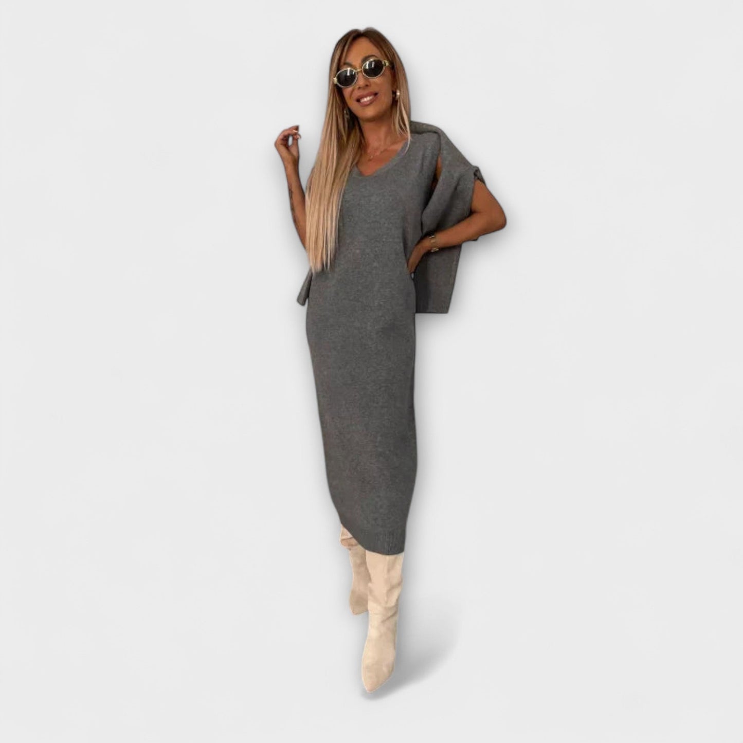 Solange - Kleid mit passendem Rollkragen-Set