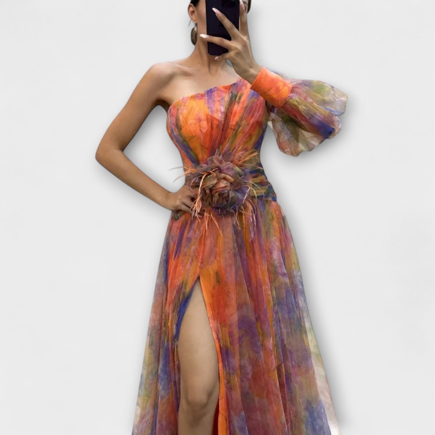 Minna – Asymmetrisches Amelie-Maxikleid