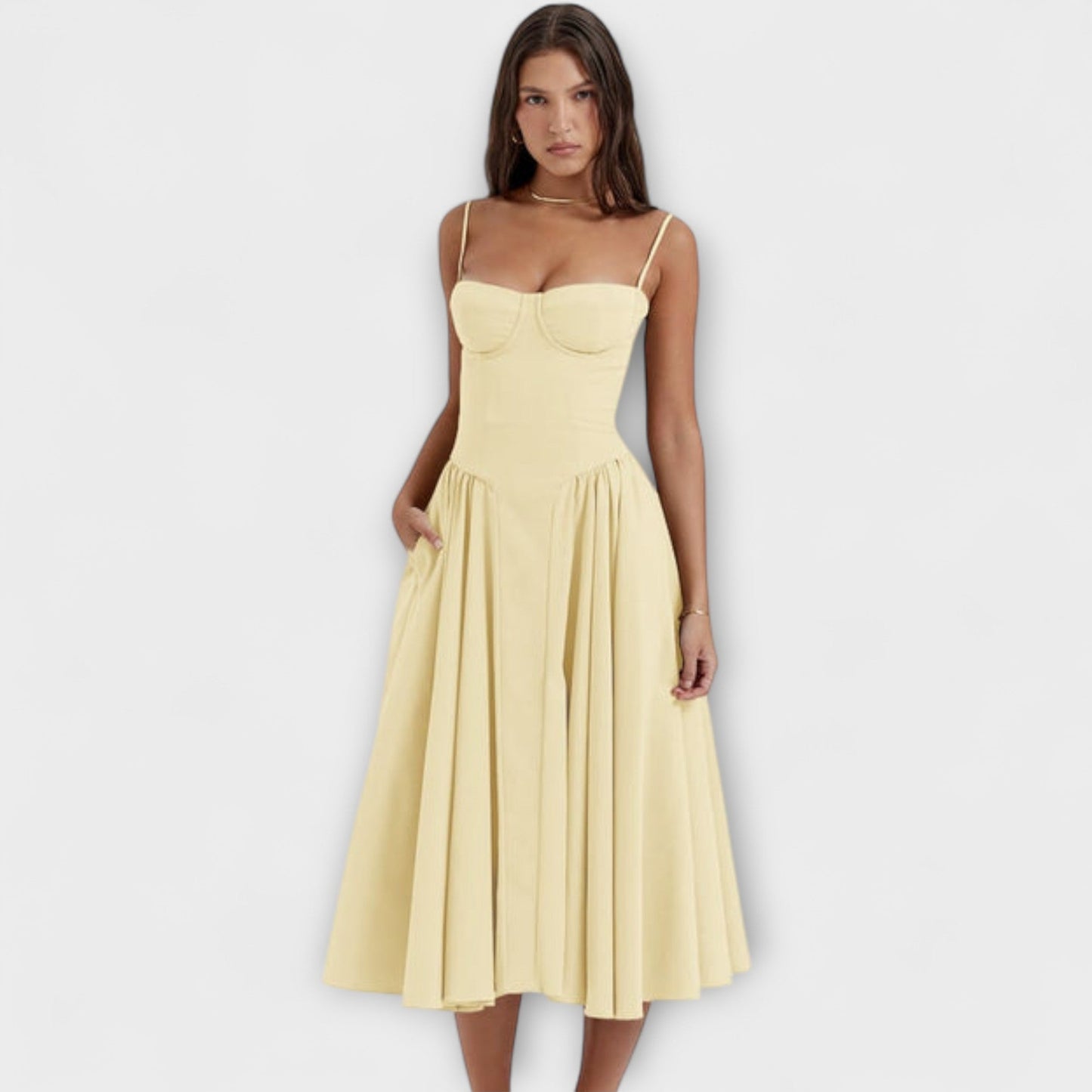 Rosalie - Verfeinertes ärmelloses Korsettkleid