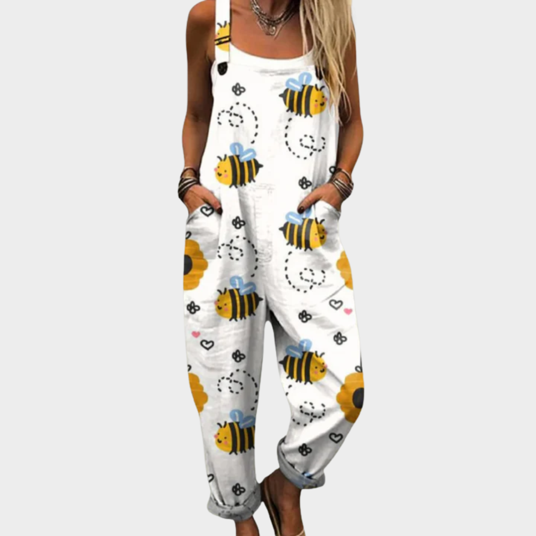 Bequemer Bedruckter Jumpsuit