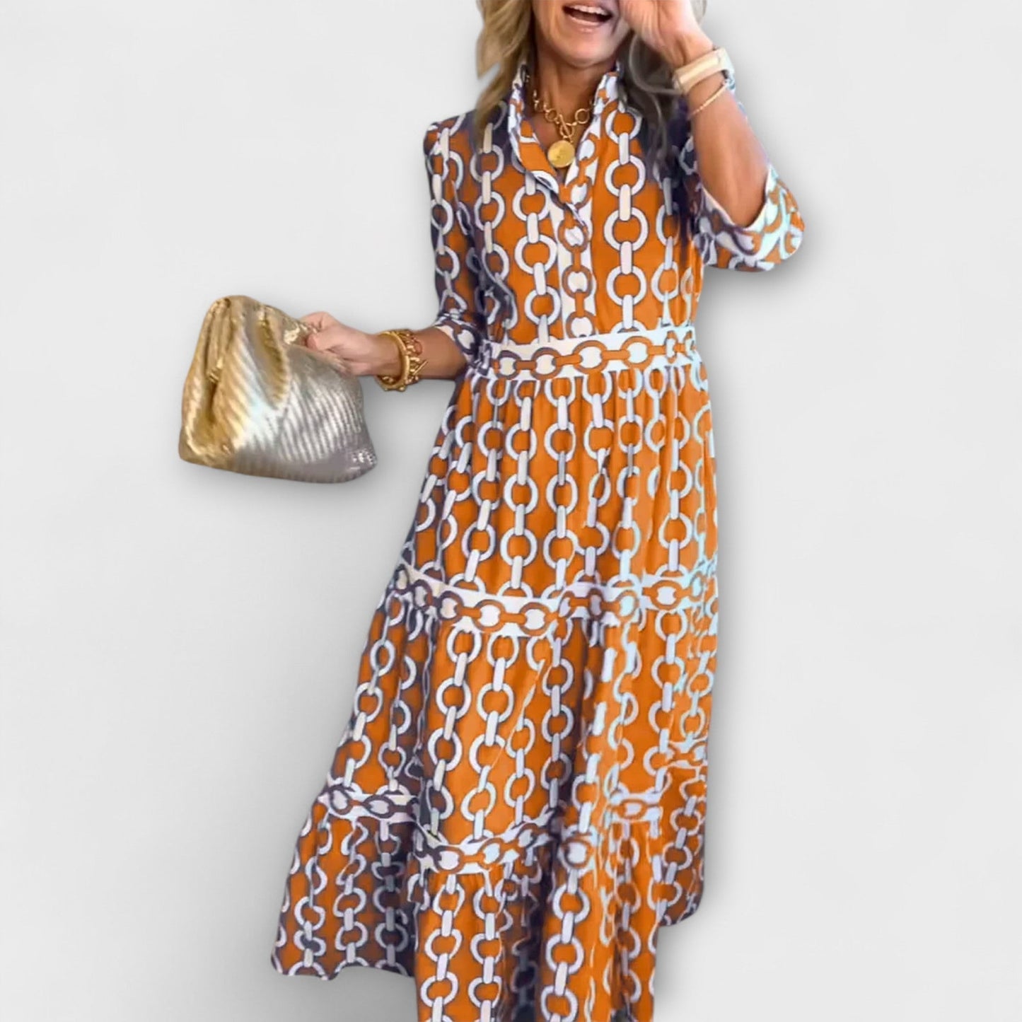 Sofia - Midi-Kleid mit Ketten