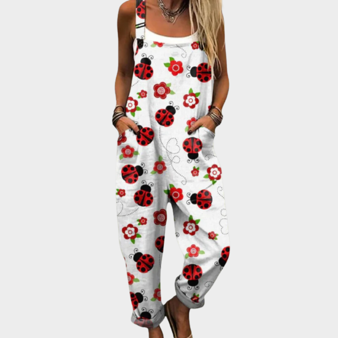 Bequemer Bedruckter Jumpsuit