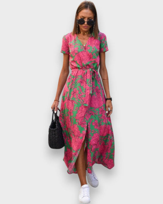 Amélia - Midi-Kleid mit Blumenmuster