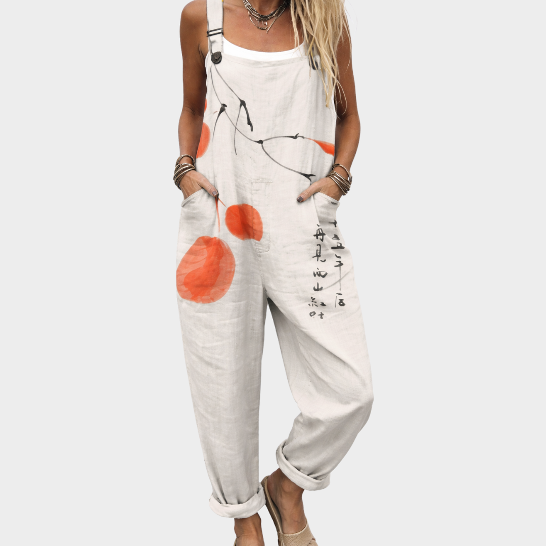 Berta™ | Latzhose mit Aquarell-Punkten