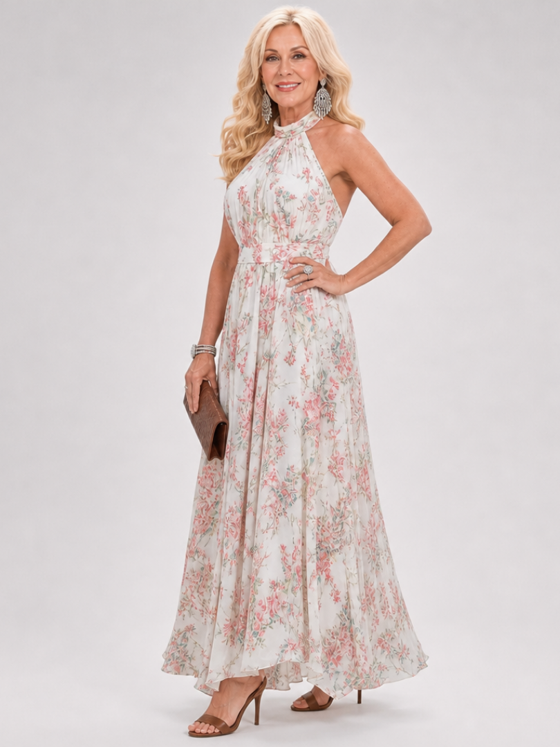 Guinevere | Blumenmuster Fließender Midikleid