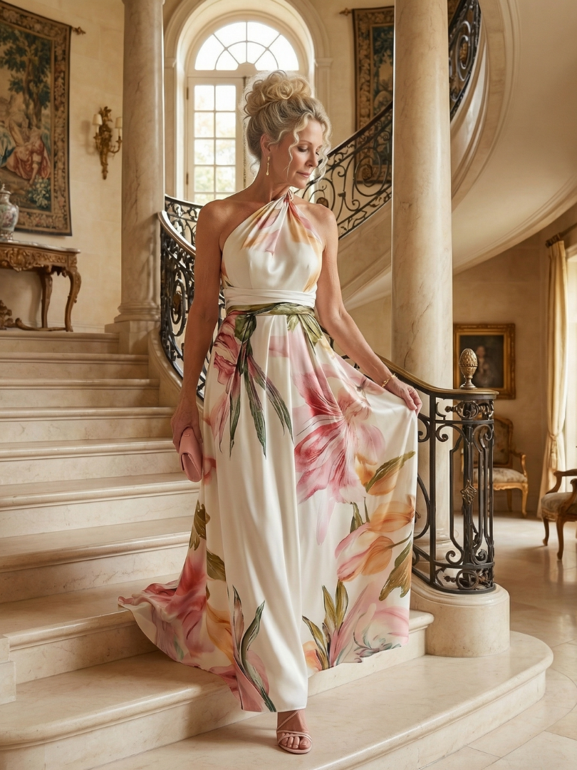 Amiel | Leichtes Blumenkleid Maxi