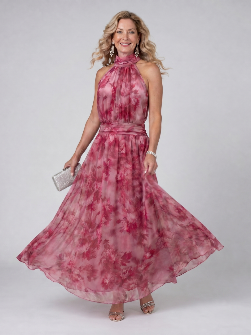 Avien | Weiches Halfter Midi-Kleid