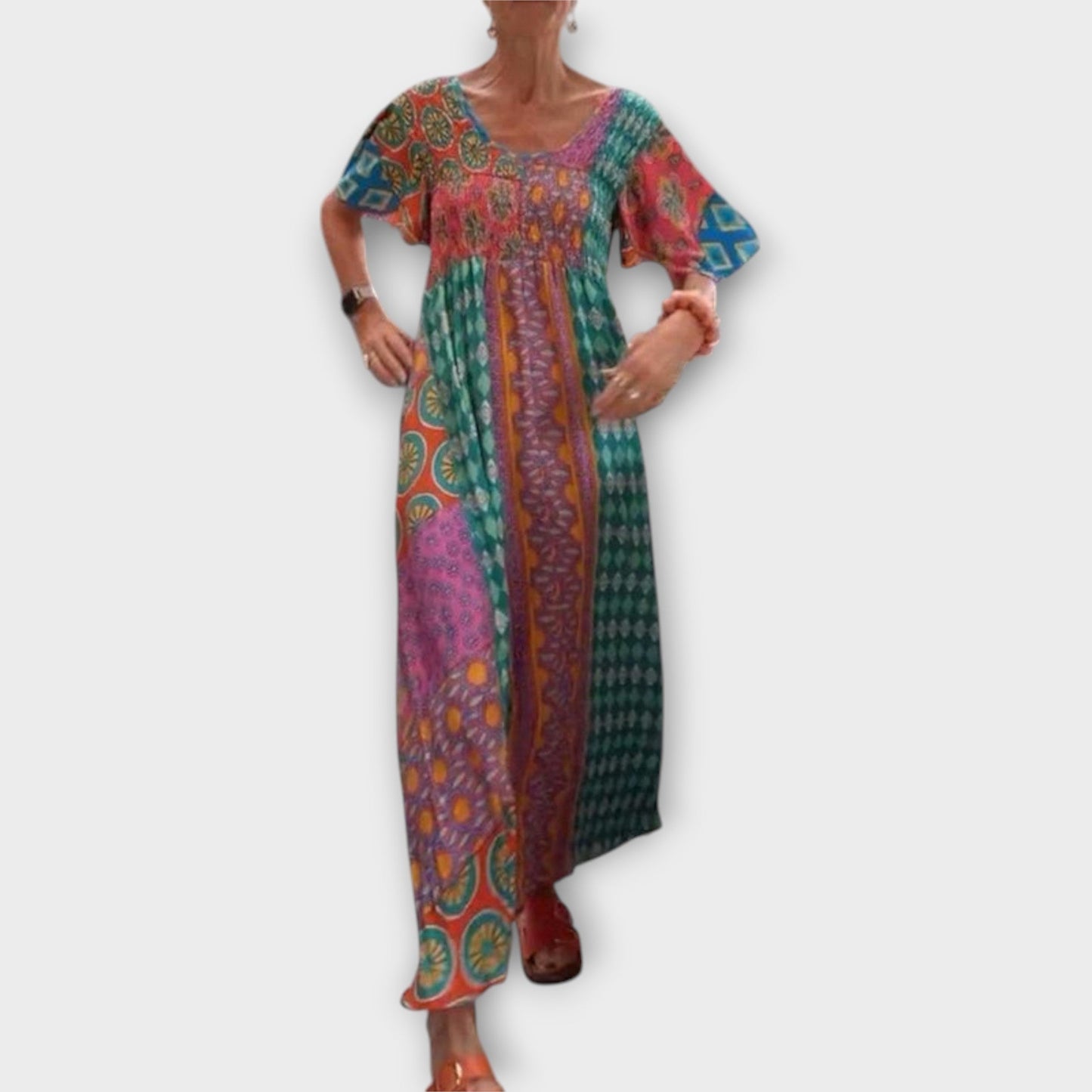 Melania - Lebhaftes Boho-Kleid