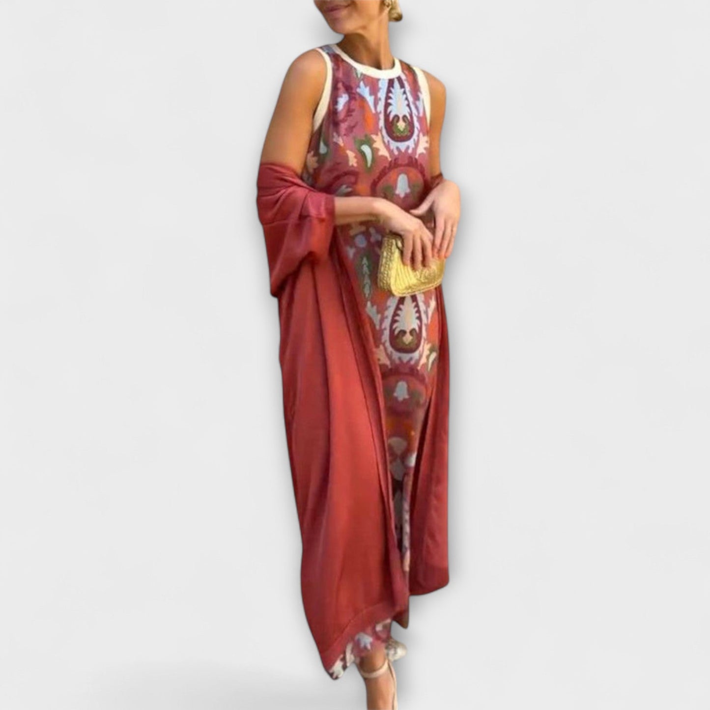 Selviane - Maxikleid mit passendem Cardigan