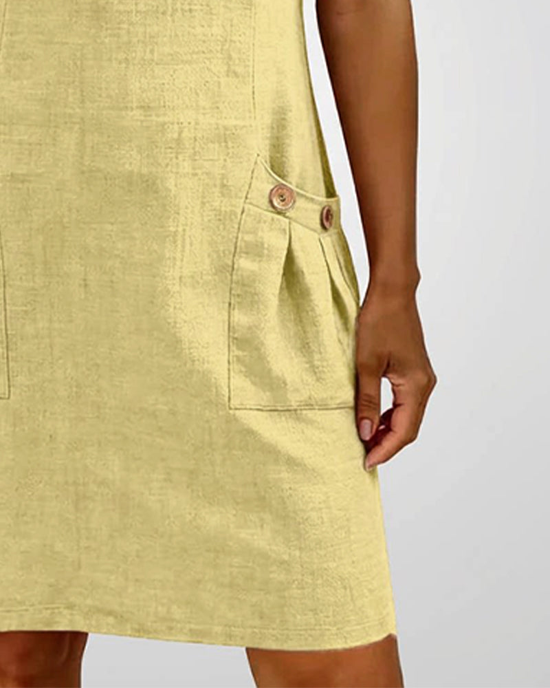 Anneke | Baumwollkleid mit Reißverschluss