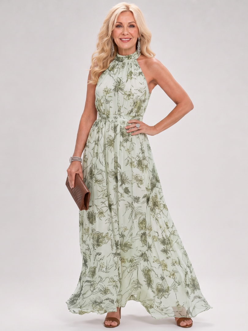 Guinevere | Blumenmuster Fließender Midikleid