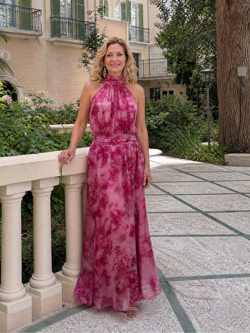 Avien | Weiches Halfter Midi-Kleid