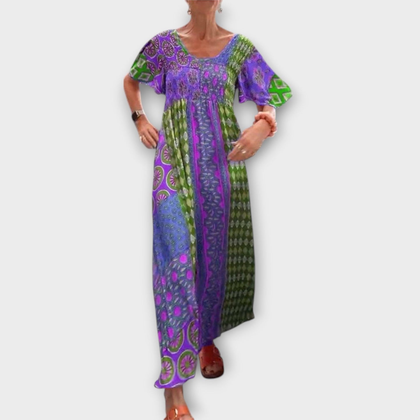 Melania - Lebhaftes Boho-Kleid