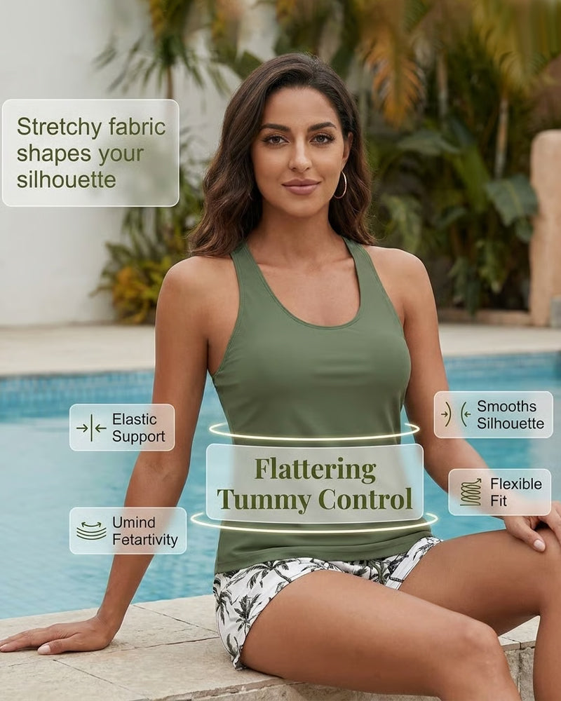 Maren | Drei-Teiliges Tankini-Bikini & Cover-Up Set