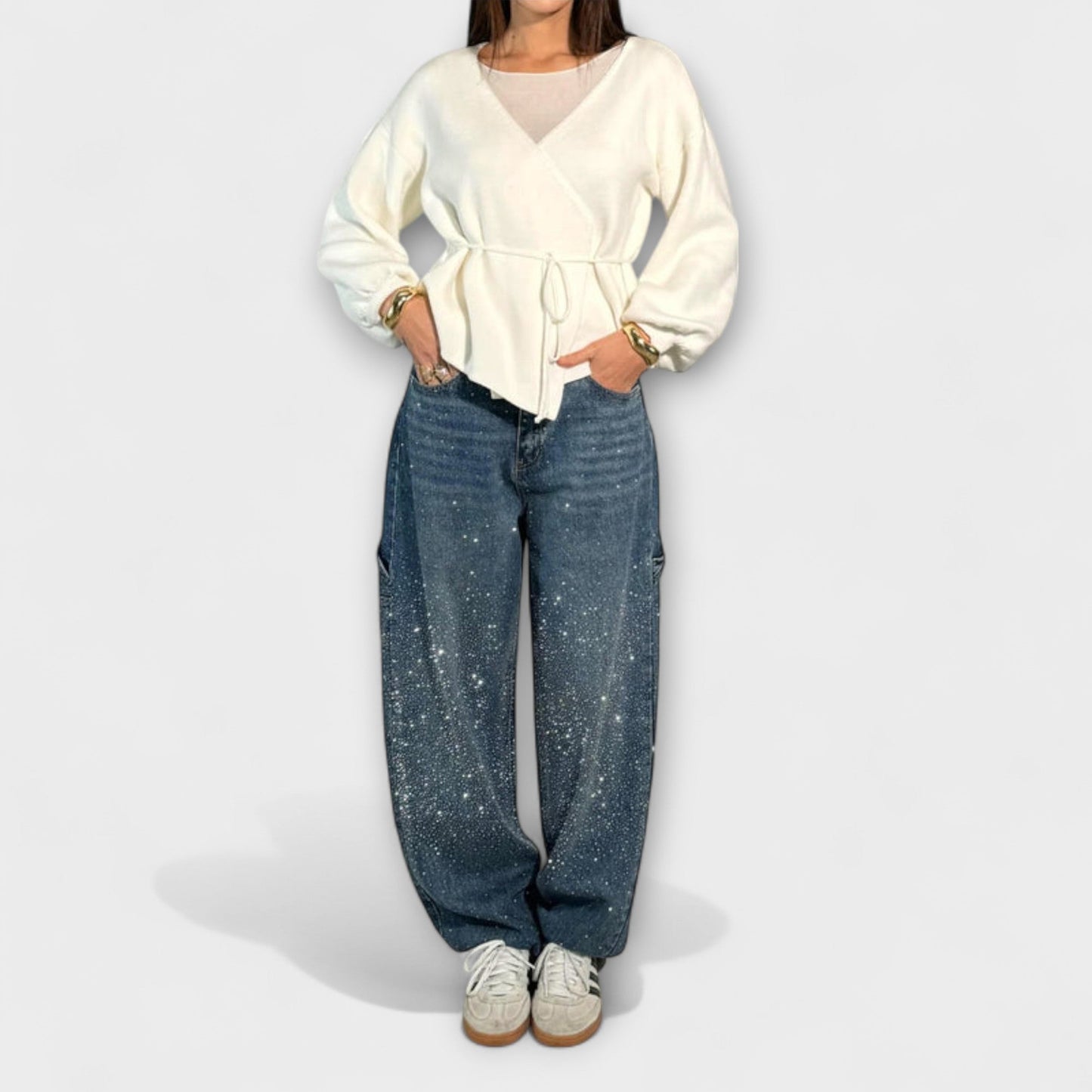 Fable - Shine Denim Jeans im Balloon Carpenter Stil