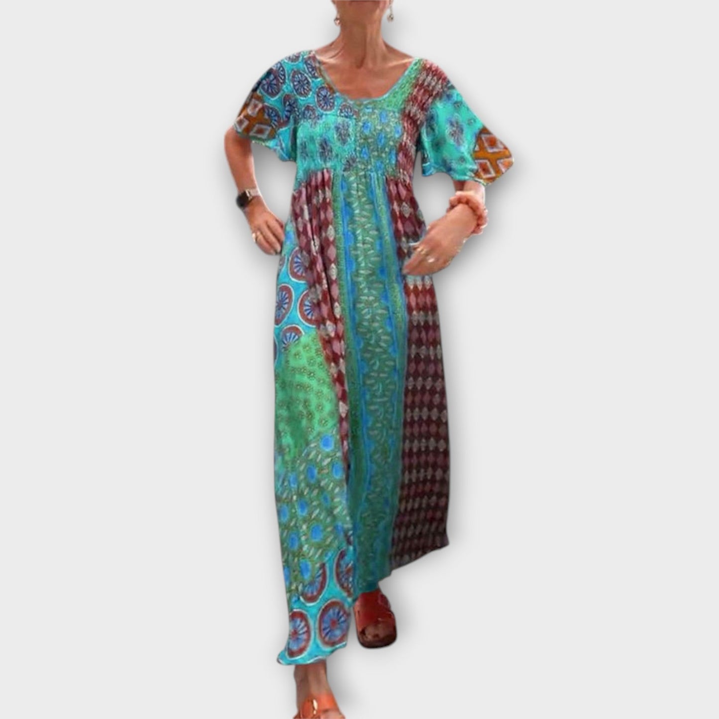 Melania - Lebhaftes Boho-Kleid