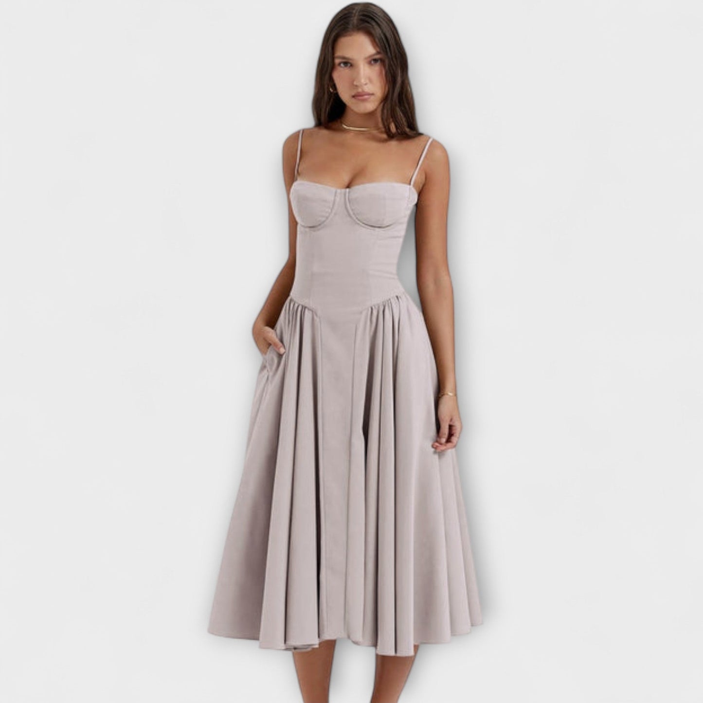 Rosalie - Verfeinertes ärmelloses Korsettkleid