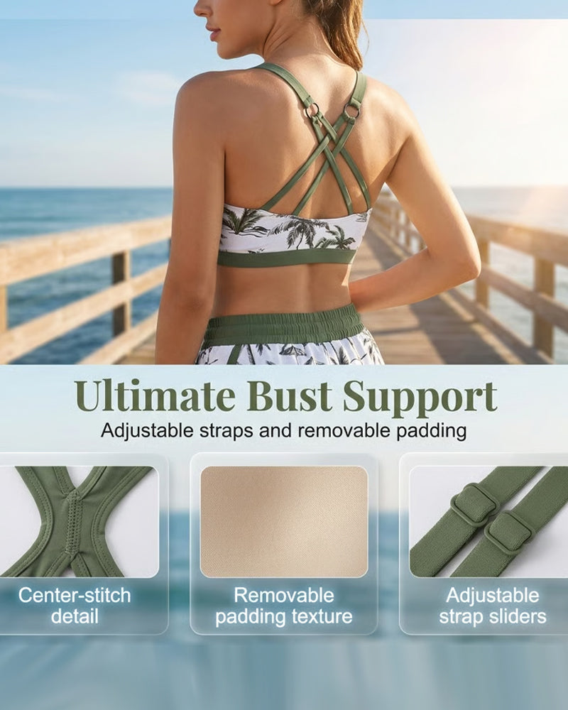 Maren | Drei-Teiliges Tankini-Bikini & Cover-Up Set