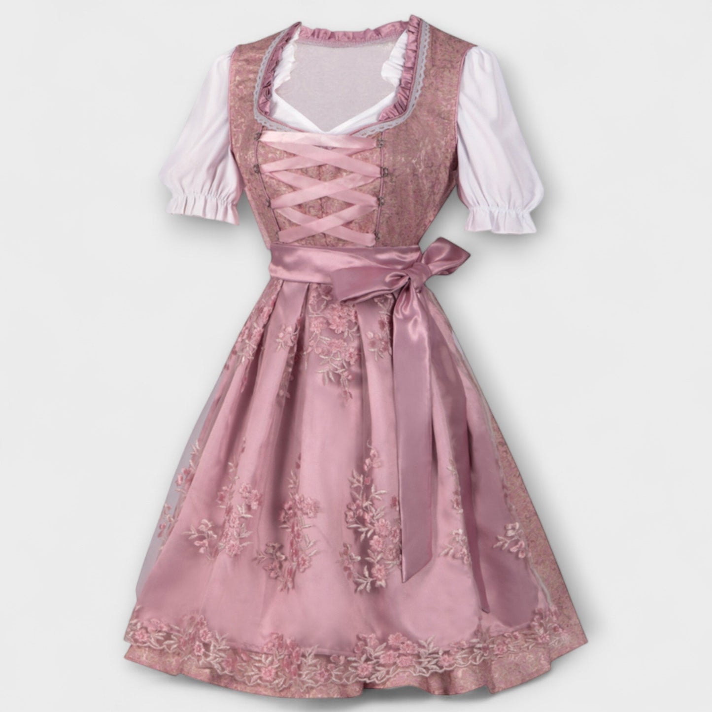 Miren - Blumen Dekorierte Frühlingsfestkleid mit Spitze für Frauen