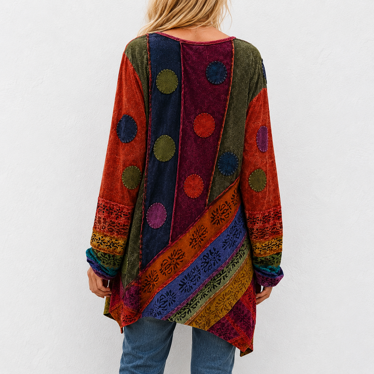 Smilla™ | Tunika mit ethnischem Patchwork-Druck